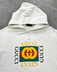 Gucci Hoodie "INTERLOCKING G" Beige Used Size 3XL
