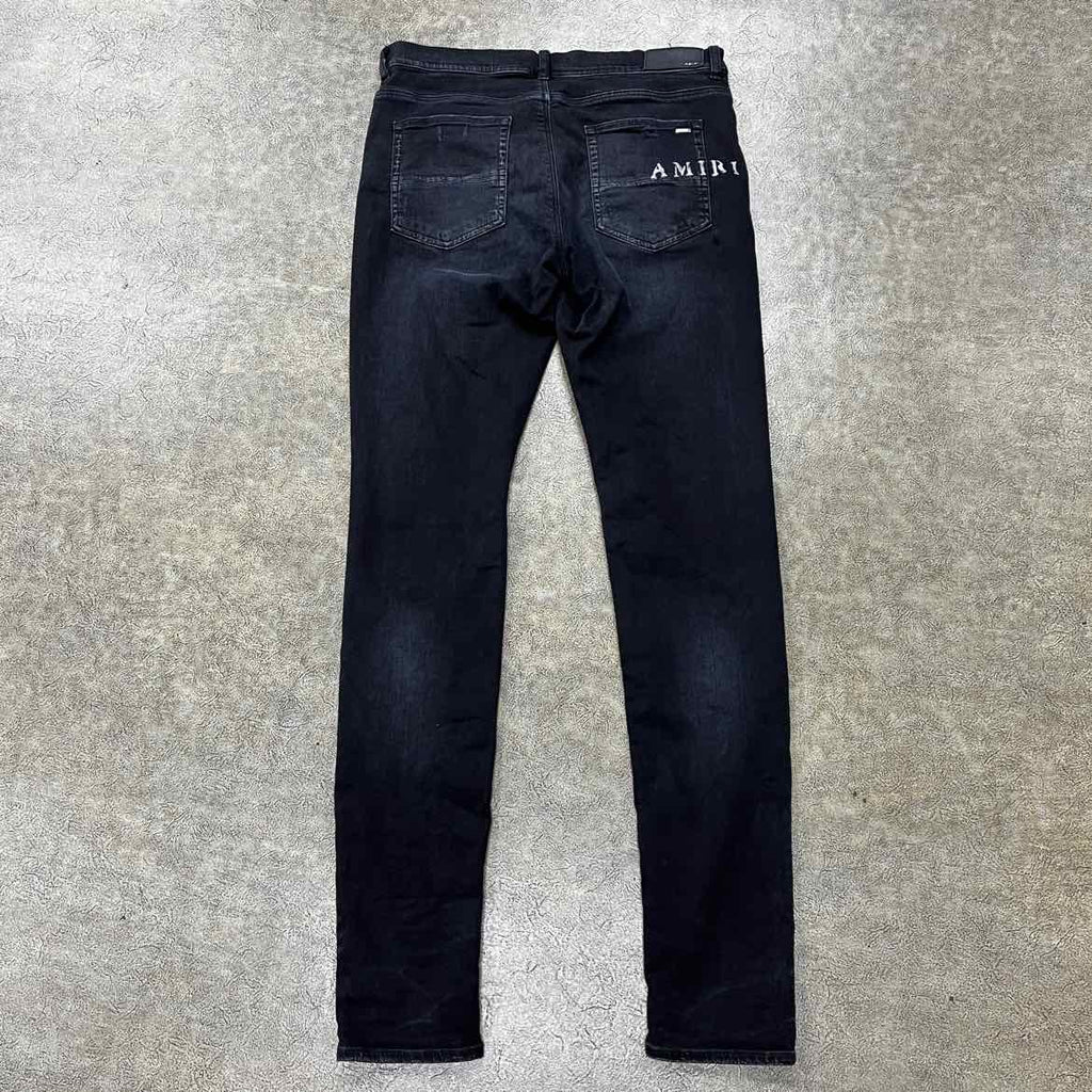 Amiri Jeans "HIBISCUS FLOWER" Black Used Size 36