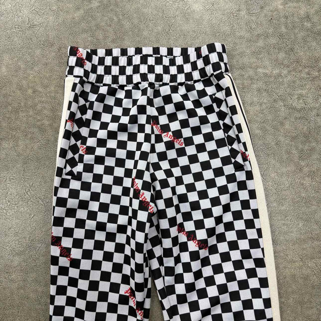 Palm Angels Track Pants "CHECKER" Black Used Size S