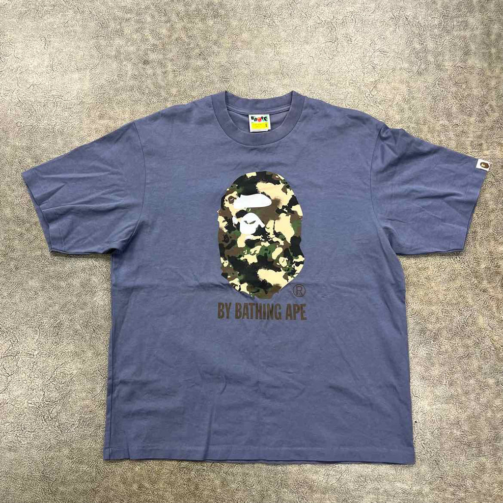 Bape T-Shirt "MAP CAMO" Grey Used Size S