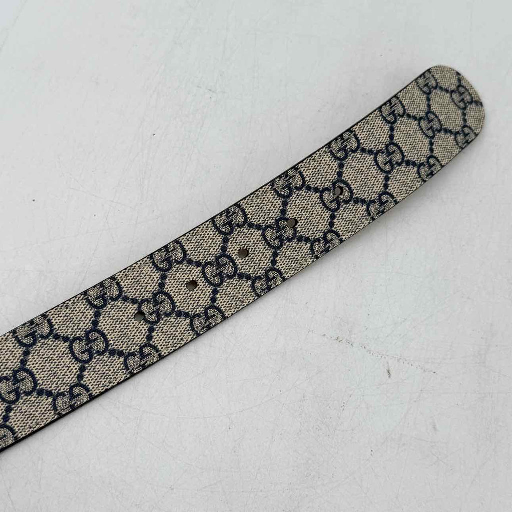 Gucci Belt "CANVAS MONOGRAM" Used Beige Size 40