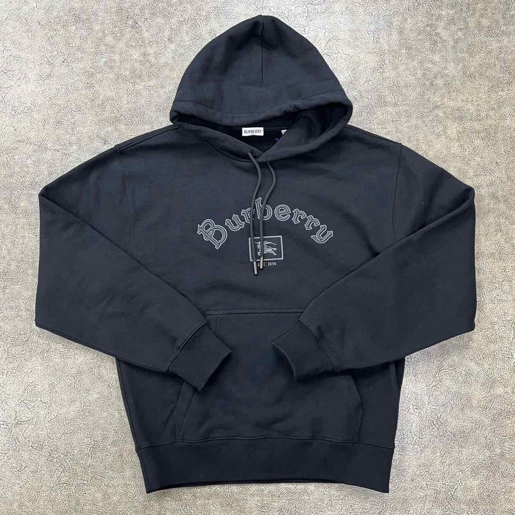 Burberry Hoodie "GOTHIC LOGO" Black New Size S