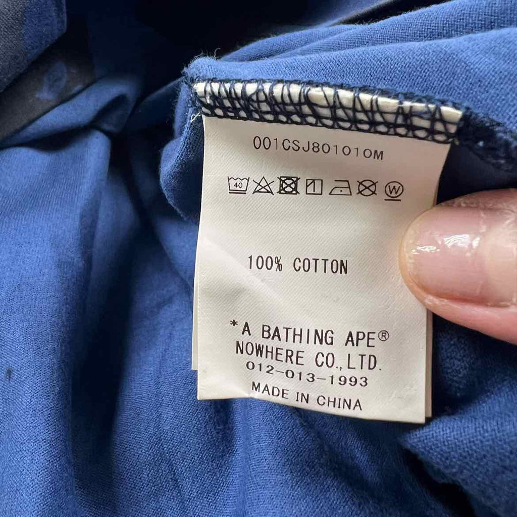 Bape T-Shirt "SHARK" Blue Used Size 3XL