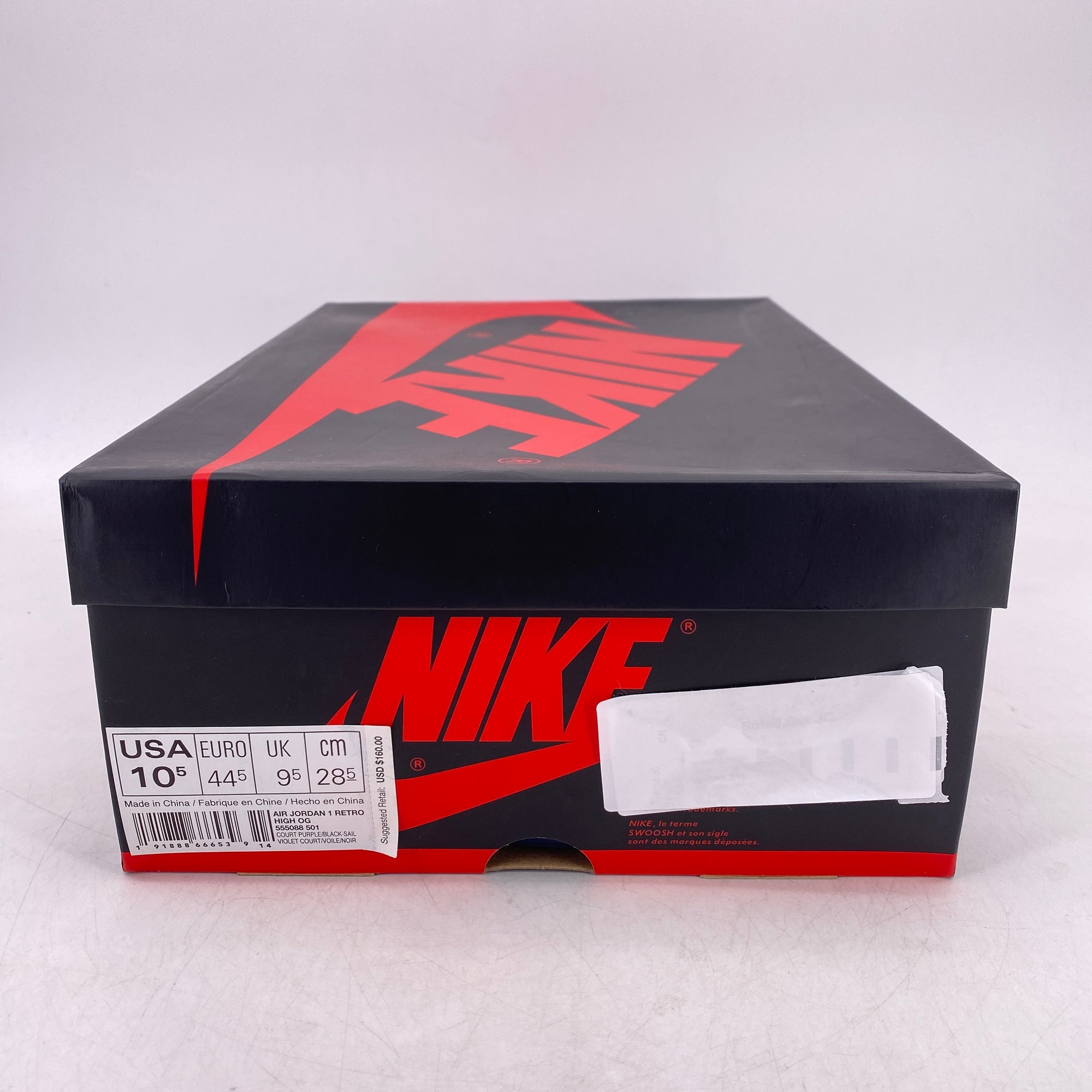 Air Jordan 1 Retro High &quot;Court Purple&quot; 2018 New Size 10.5