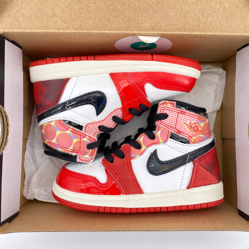 Air Jordan (TD) 1 Retro High OG "Spider-Verse" 2023 New Size 7C
