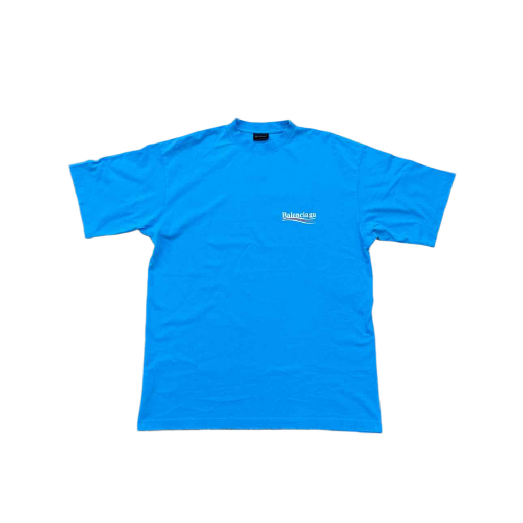 Balenciaga T-Shirt "CAMPAIGN" Blue New Size M