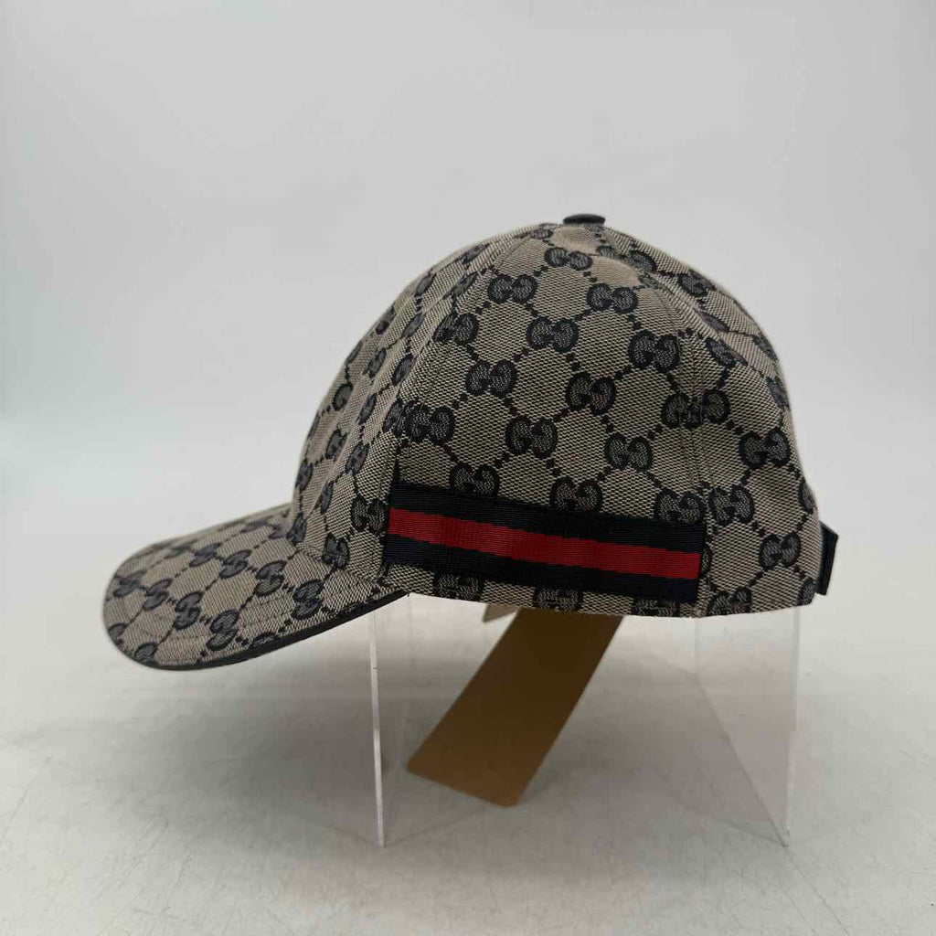 Gucci Strapback "MONOGRAM" Used Blue Size S
