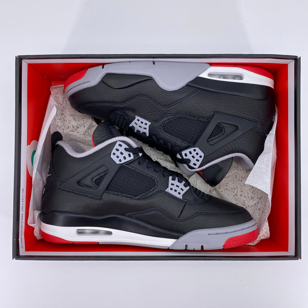 Air Jordan 4 Retro "Bred Reimagined" 2024 New Size 9