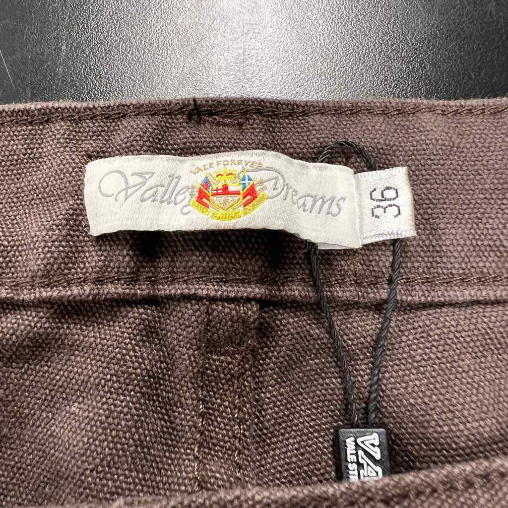 Vale Pant "PATCH" Coffee Brown New Size 36