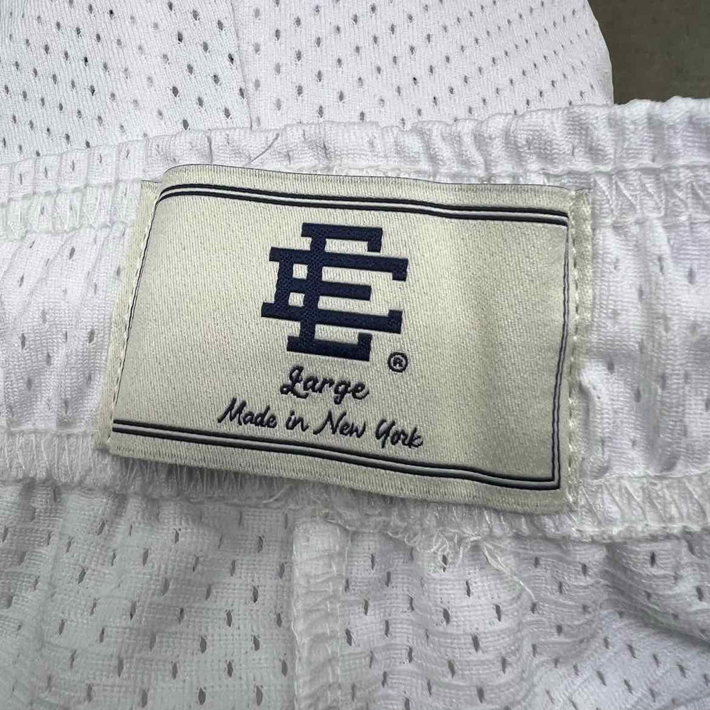Eric Emanuel Mesh Shorts "KNICKS" White New Size L