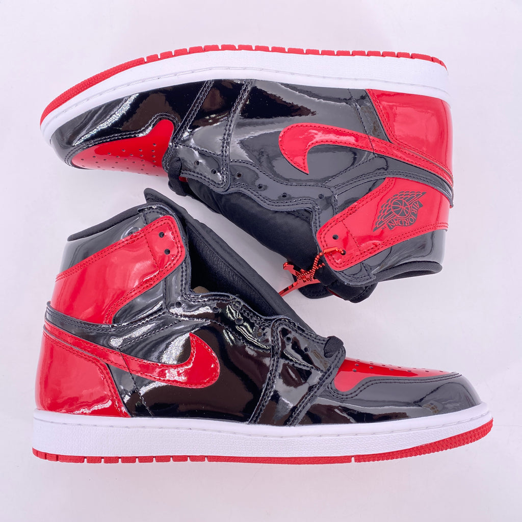 Air Jordan 1 Retro High OG "Patent Bred" 2021 New Size 10.5