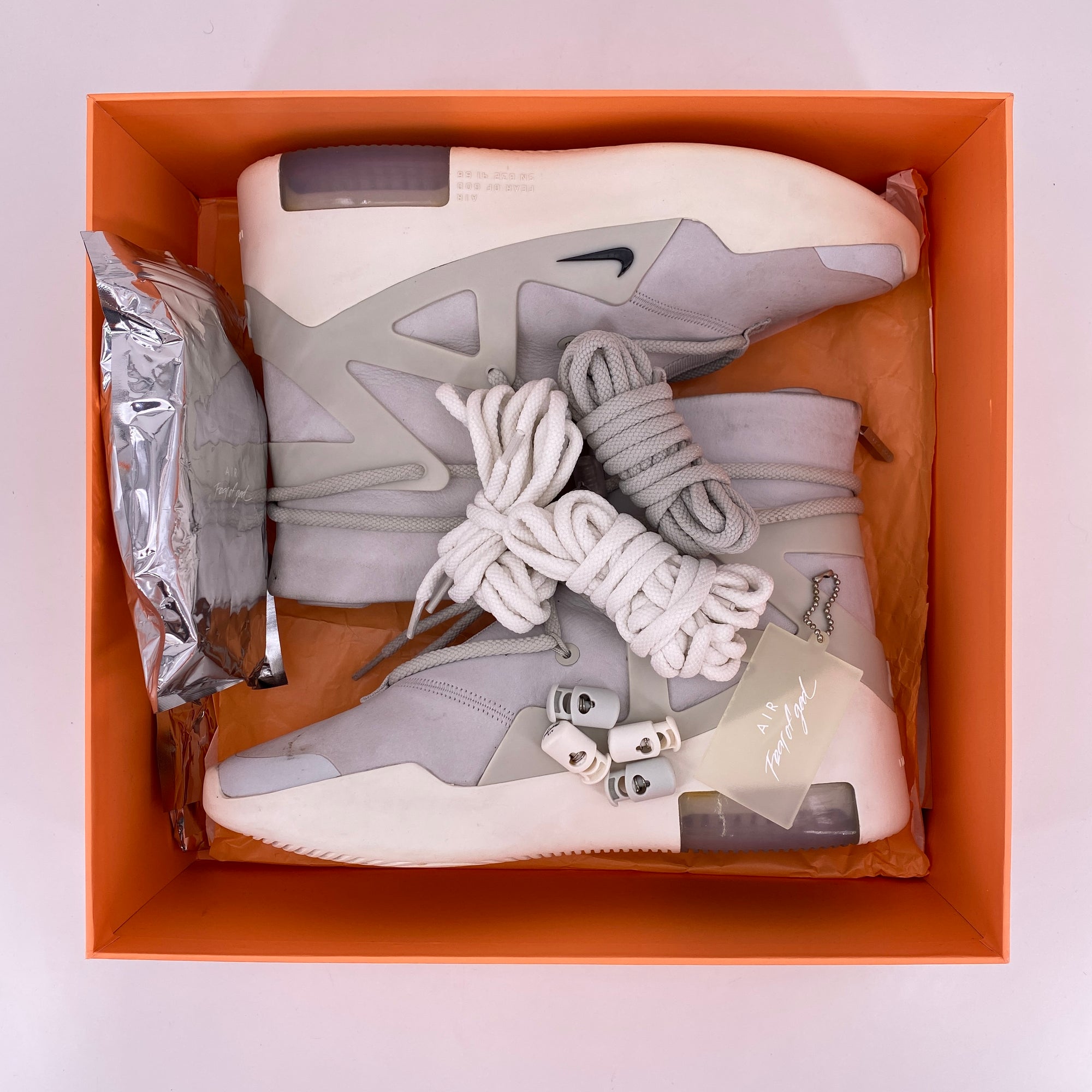 Nike Air Fear of God 1 &quot;Light Bone&quot; 2019 Used Size 7.5