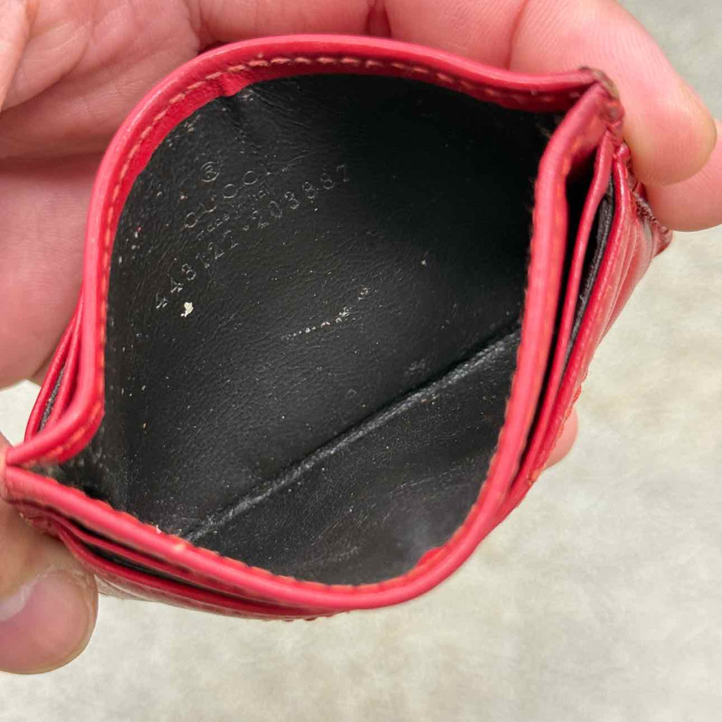 Gucci Card Holder "GG MARMONT" Used Red Size OS
