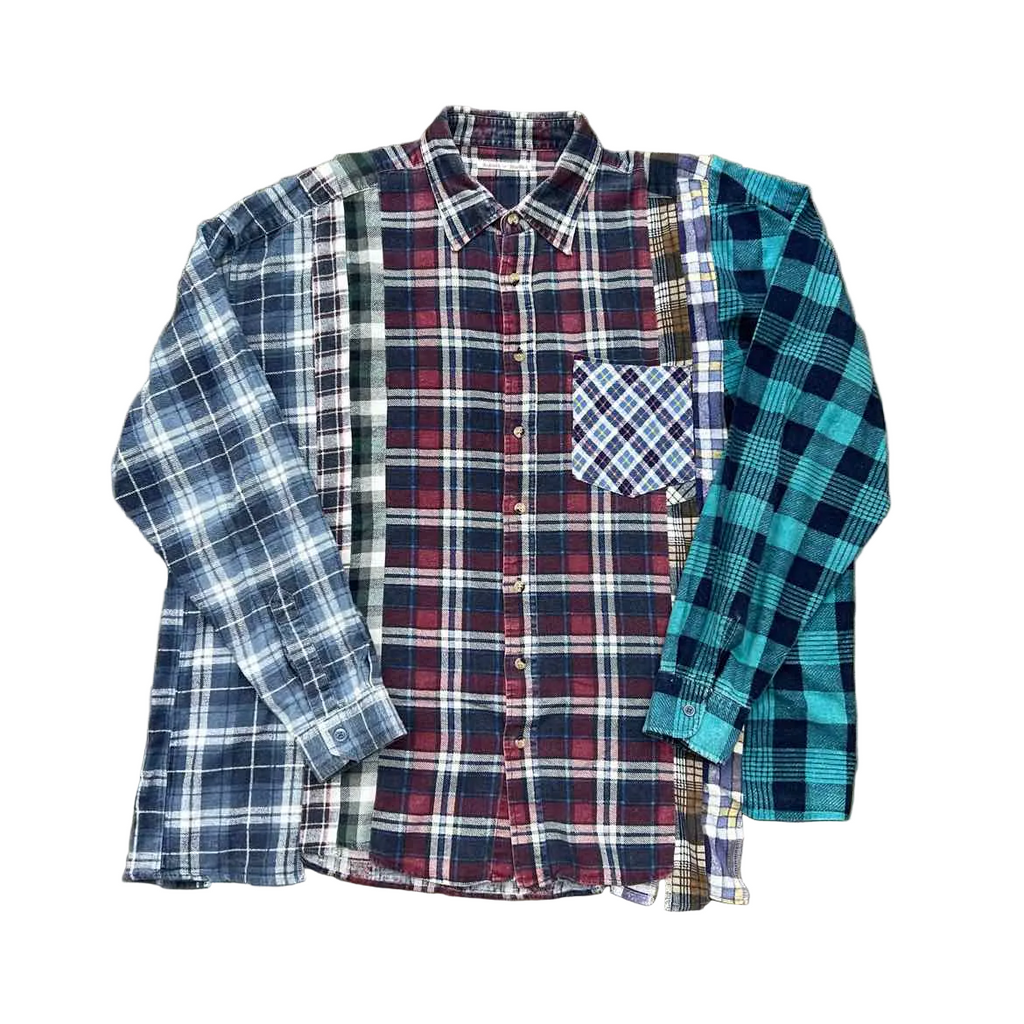 Needles Button Up "REBUILT" Multi-Color Used Size XL