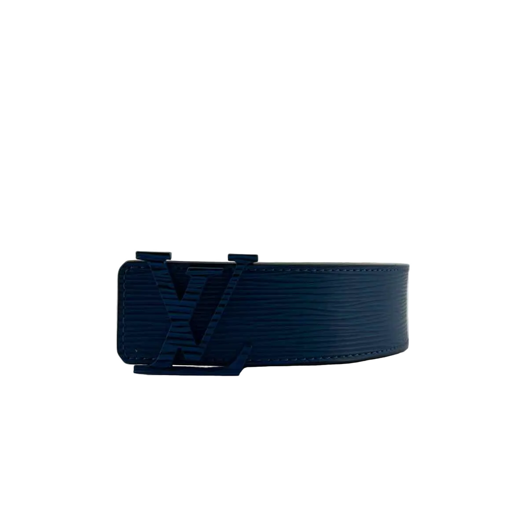 Louis Vuitton Belt "EPI LEATHER" Used Blue Size 40