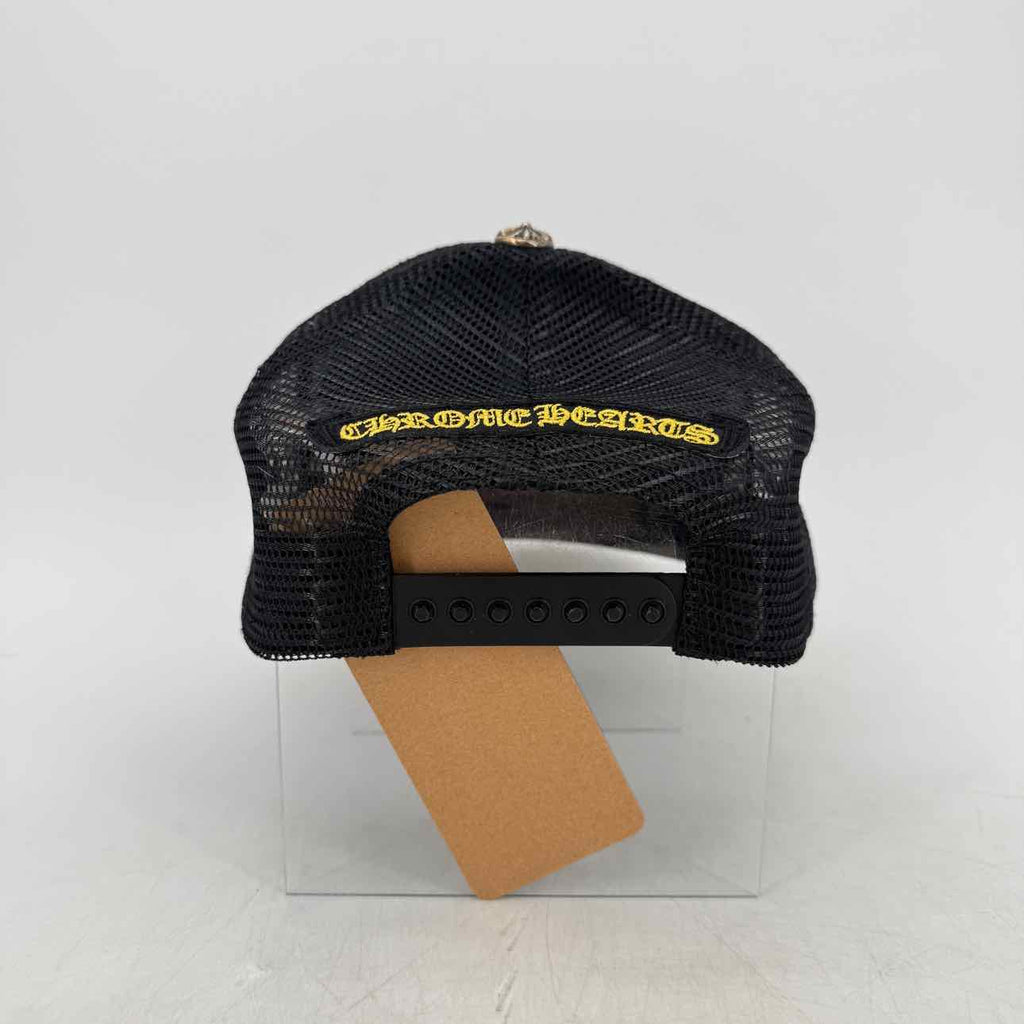 Chrome Hearts Trucker Hat "CROSS PLUS STAMP" New Black Size OS