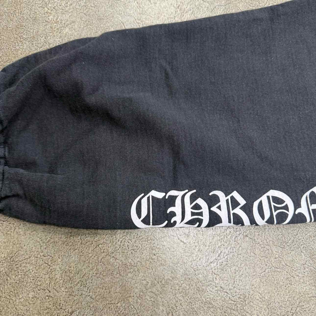 Chrome Hearts Sweatpants "VERTICAL LOGO" Black Used Size XL