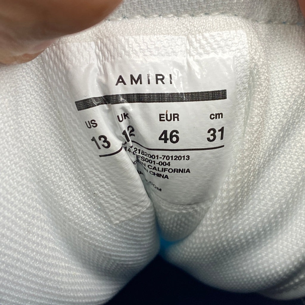 Amiri Bone Skel High Top "Black White"  New Size 46