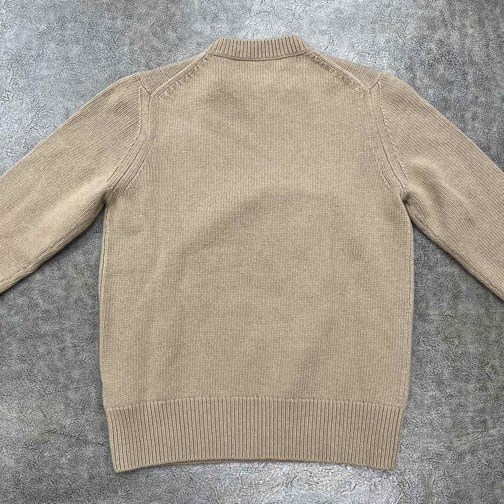 Burberry Knit Crewneck "EQUESTRIAN KNIGHT JUMPER" Beige New Size S