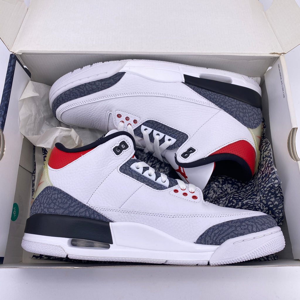 Air Jordan 3 Retro "Fire Red Denim" 2020 New Size 11