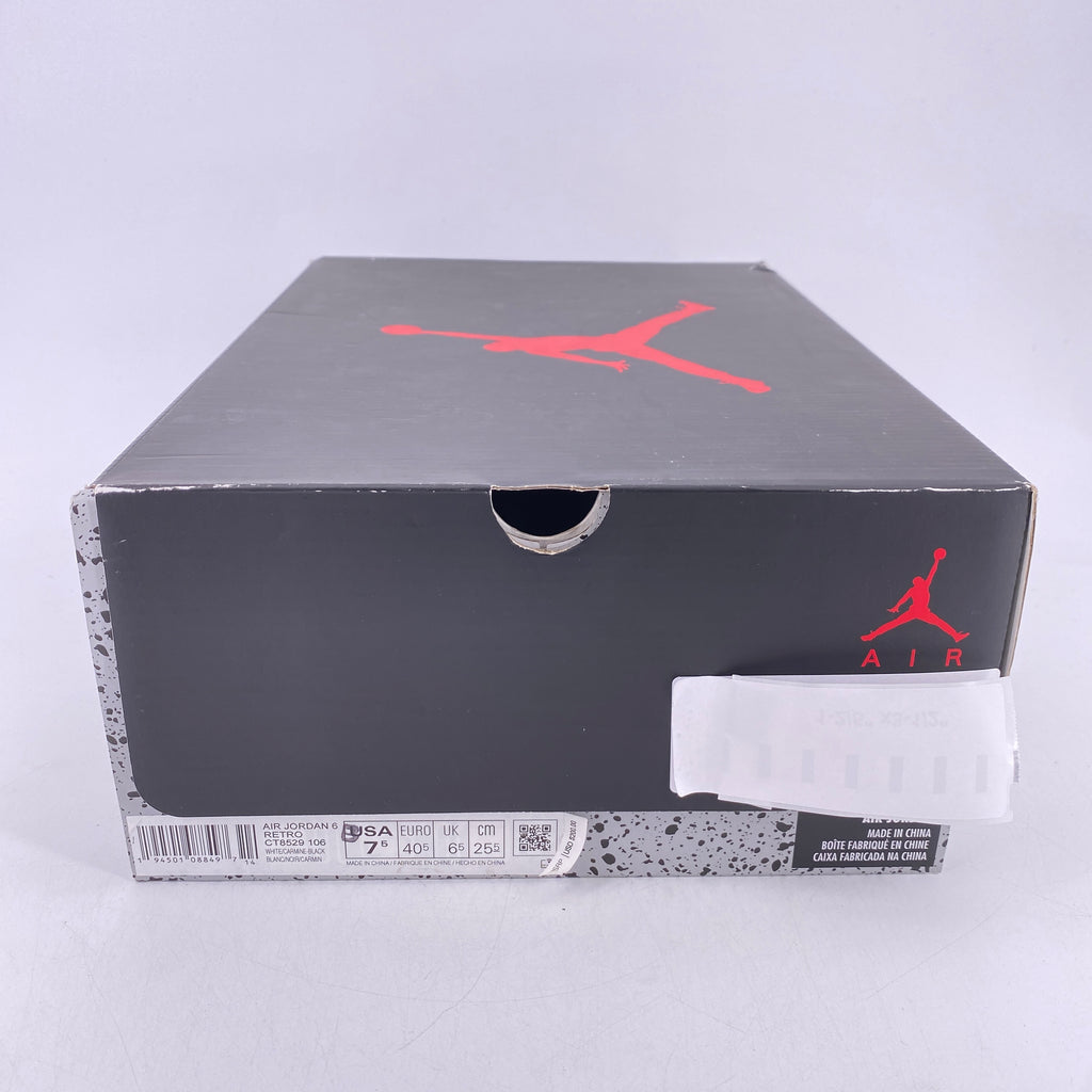 Air Jordan 6 Retro "Carmine" 2021 Used Size 7.5