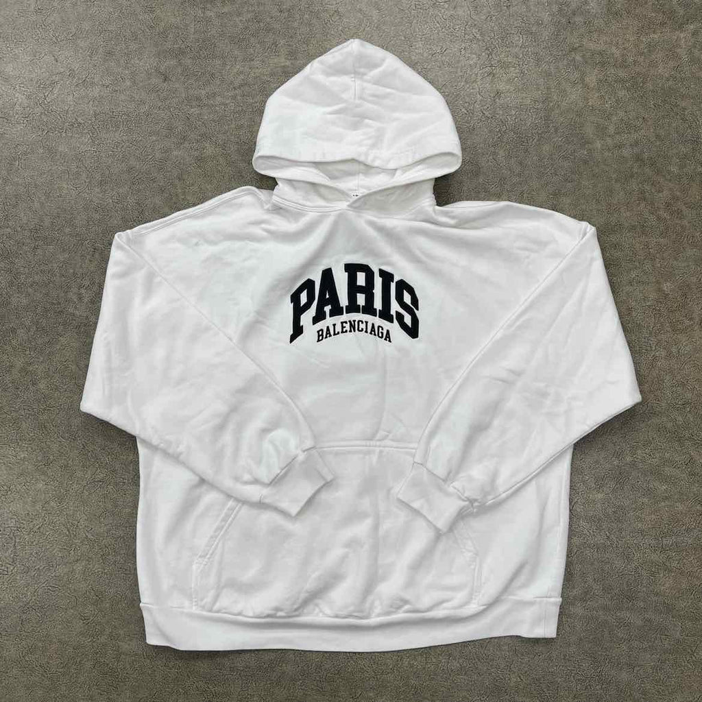 Balenciaga Hoodie "PARIS" White Used Size 2