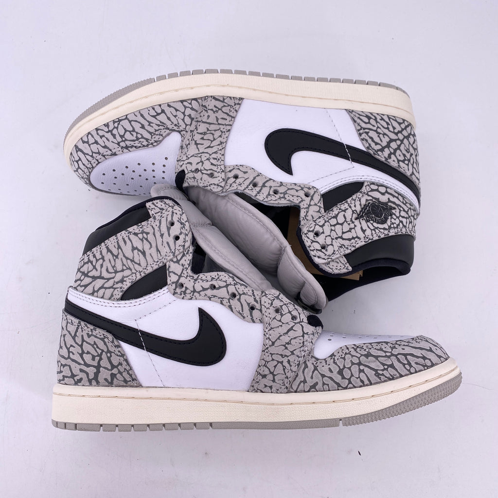 Air Jordan (GS) 1 Retro High OG "White Cement" 2023 New Size 5.5