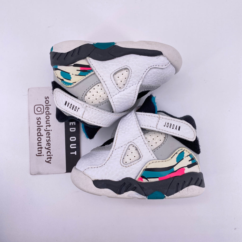 Air Jordan (TD) 8 Retro "South Beach" 2018 New Size 2c