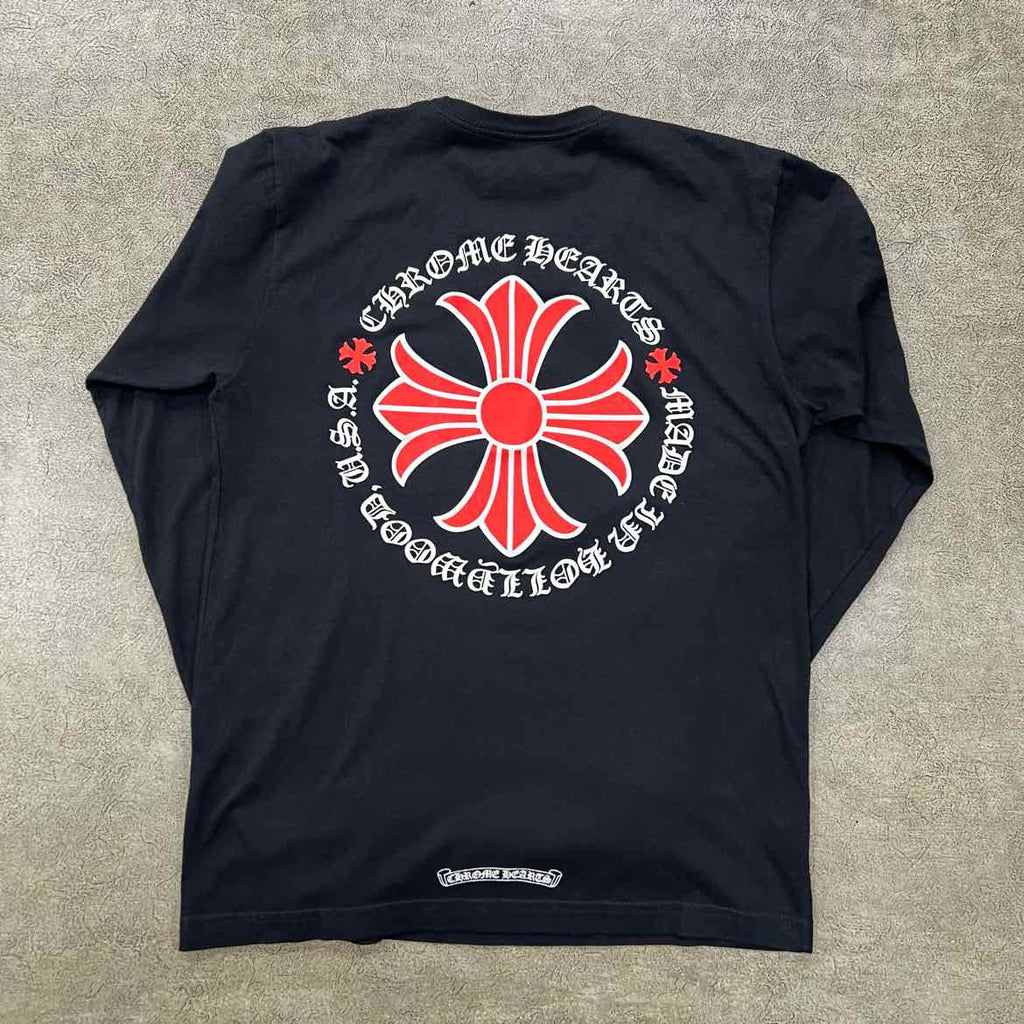Chrome Hearts Long Sleeve "MADE IN HOLLYWOOD" Black Used Size M