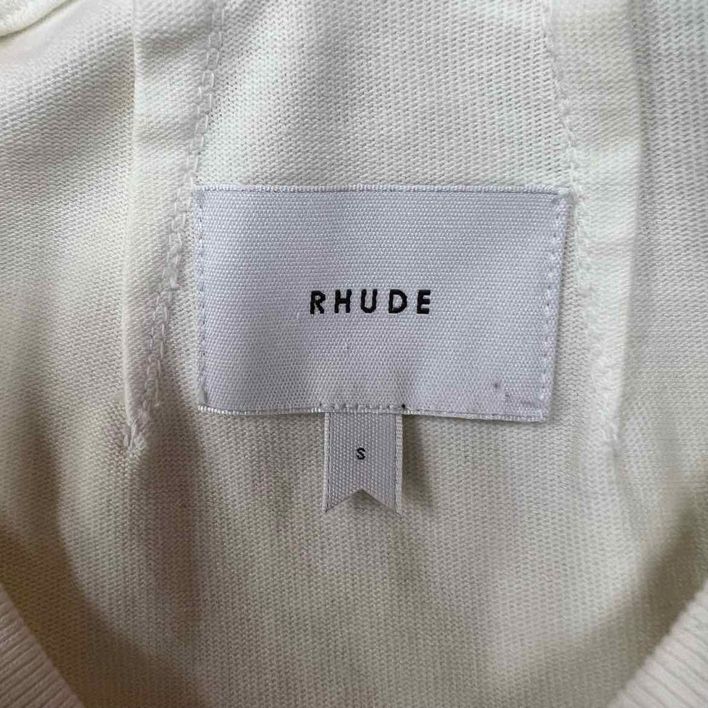 Rhude T-Shirt "SARDINES" Cream Used Size S