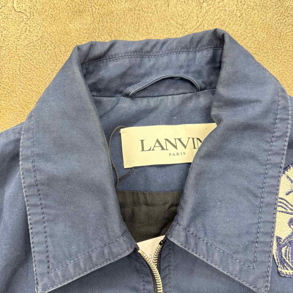 Lanvin Work Jacket "PATCHWORK" Navy Used Size 48