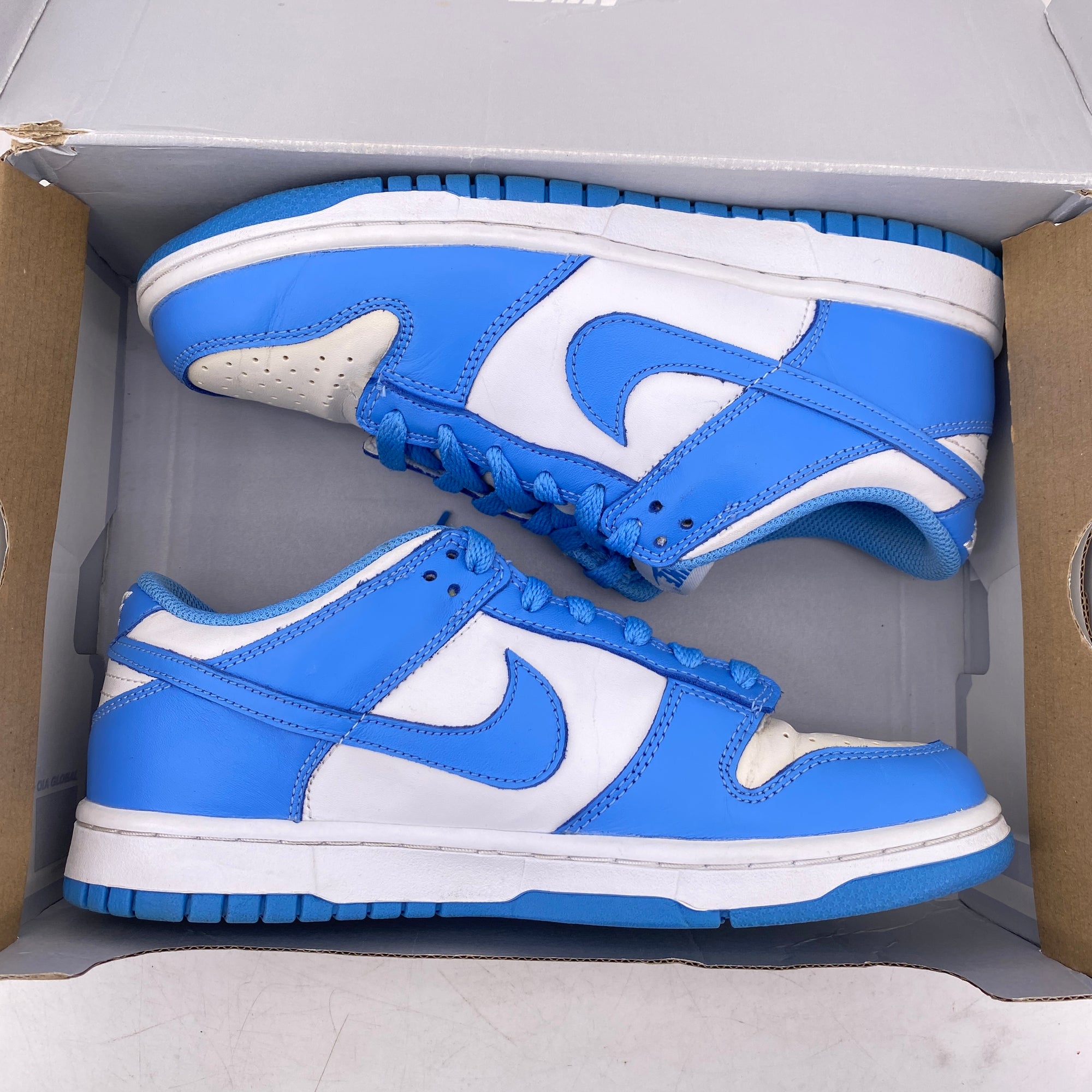 Nike (GS) Dunk Low &quot;Unc&quot; 2021 Used Size 6Y