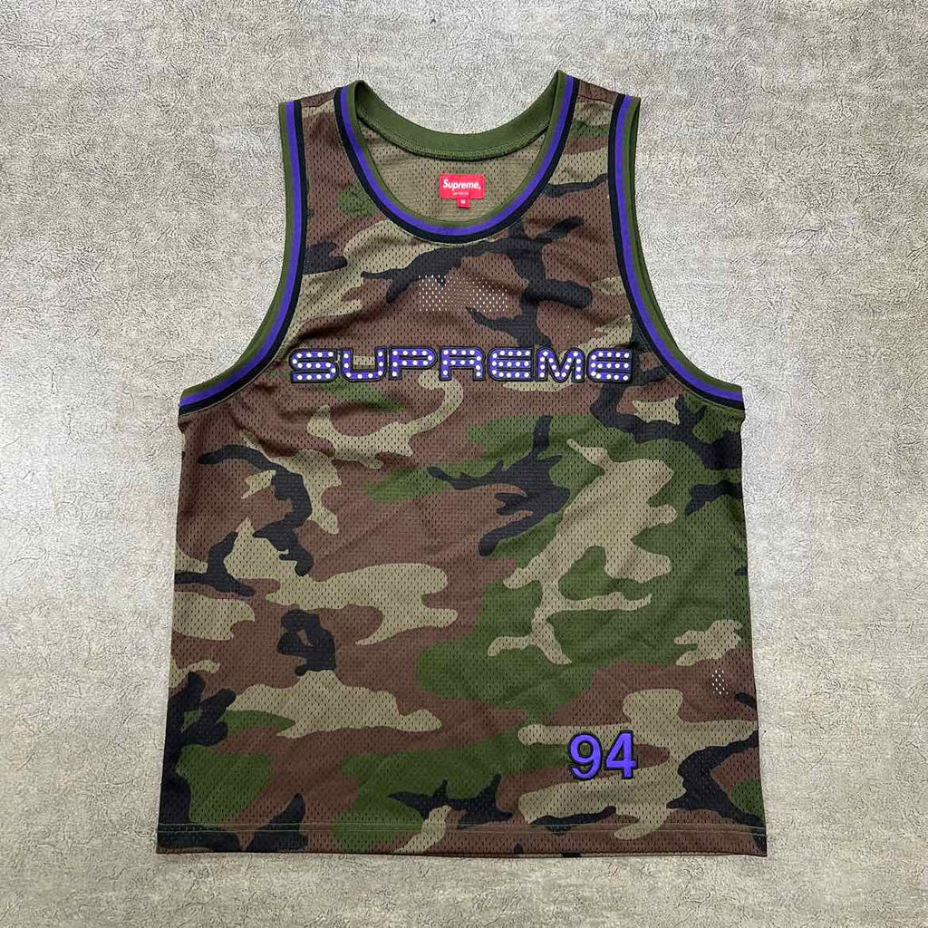 Supreme Jersey "RHINESTONE" Camo Used Size M