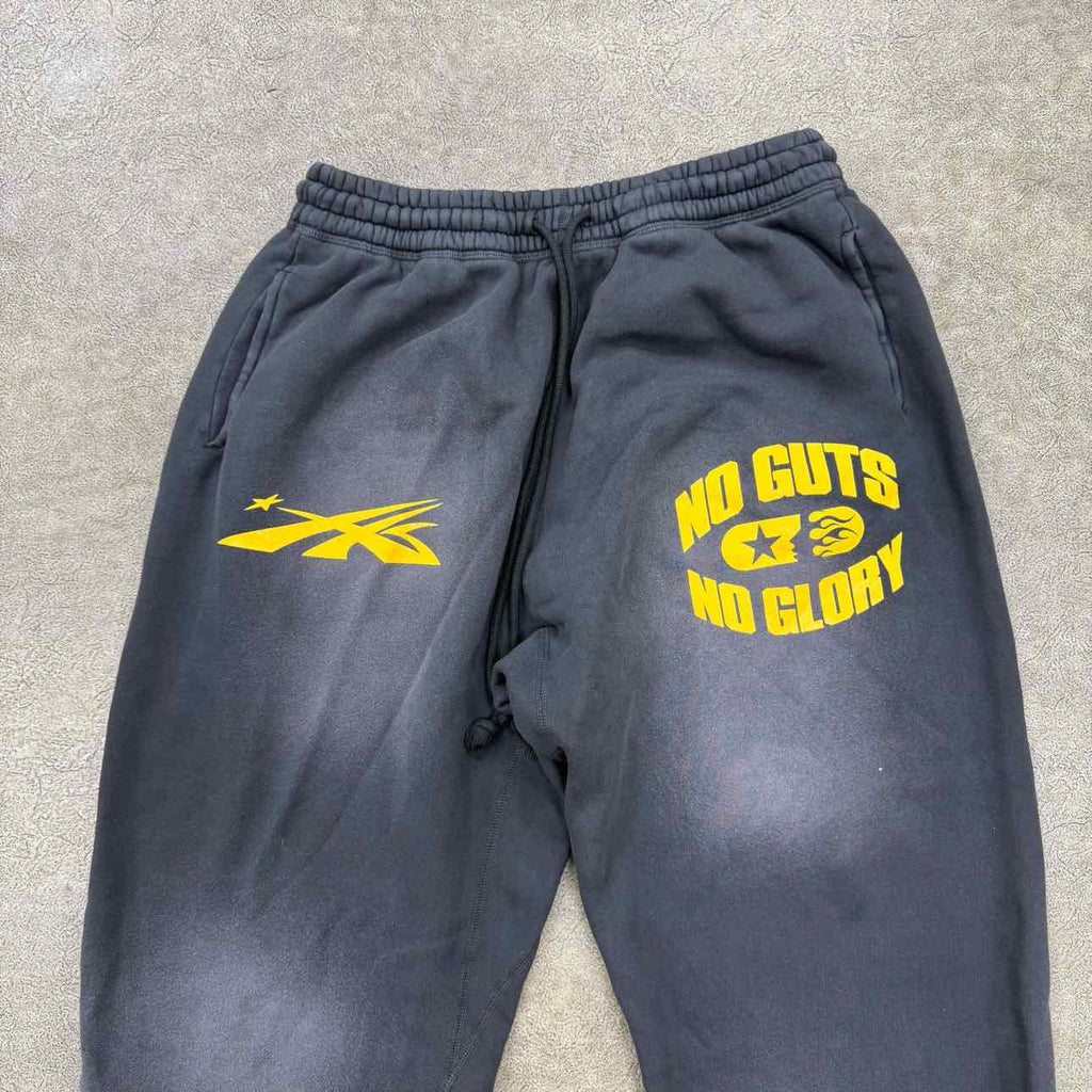 Hellstar Sweatpants "NO GUTS NO GLORY" Black New Size M
