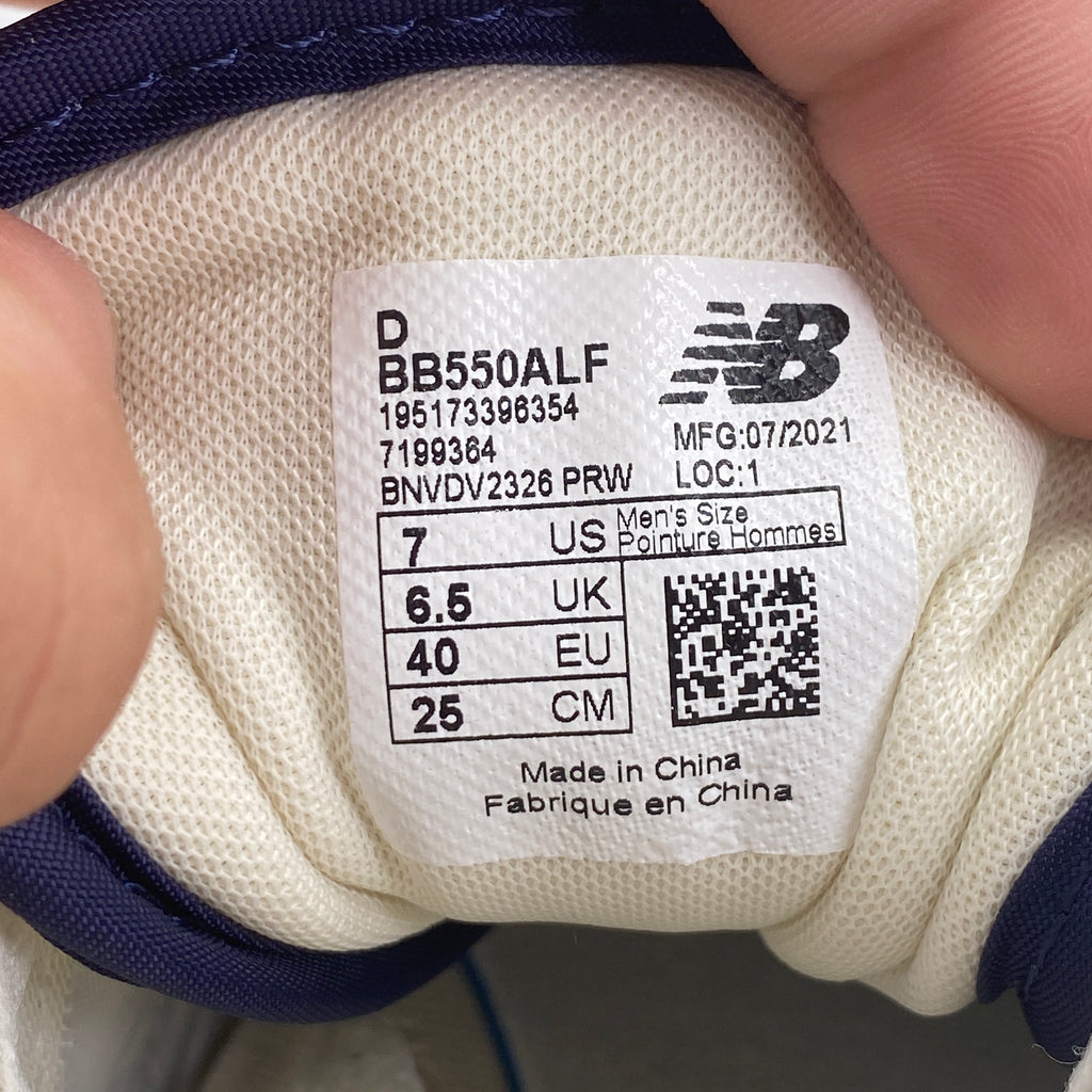 New Balance 550 "White Navy" 2020 New Size 7
