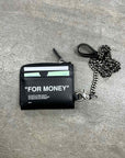 OFF-WHITE Chain Wallet "FOR MONEY" New Black