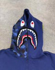 Bape Zip Up "GIANT SHARK" Blue Used Size XL