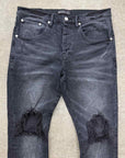 Purple Jeans "KNEE RIPS" Black Used Size 32