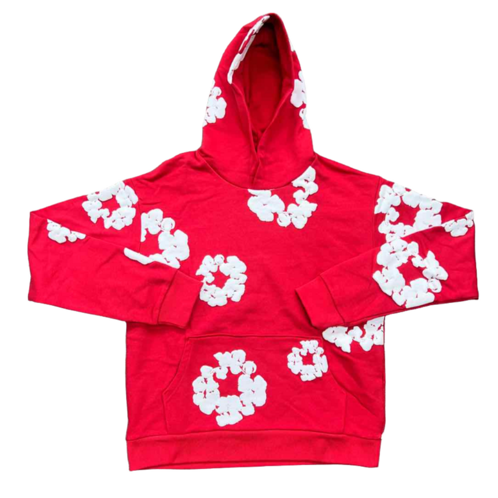 Denim Tears Hoodie "COTTON WREATH" Red New Size S