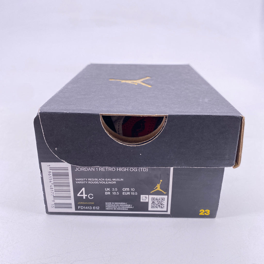 Air Jordan (TD) 1 Retro High OG "Lost And Found" 2022 New Size 4c