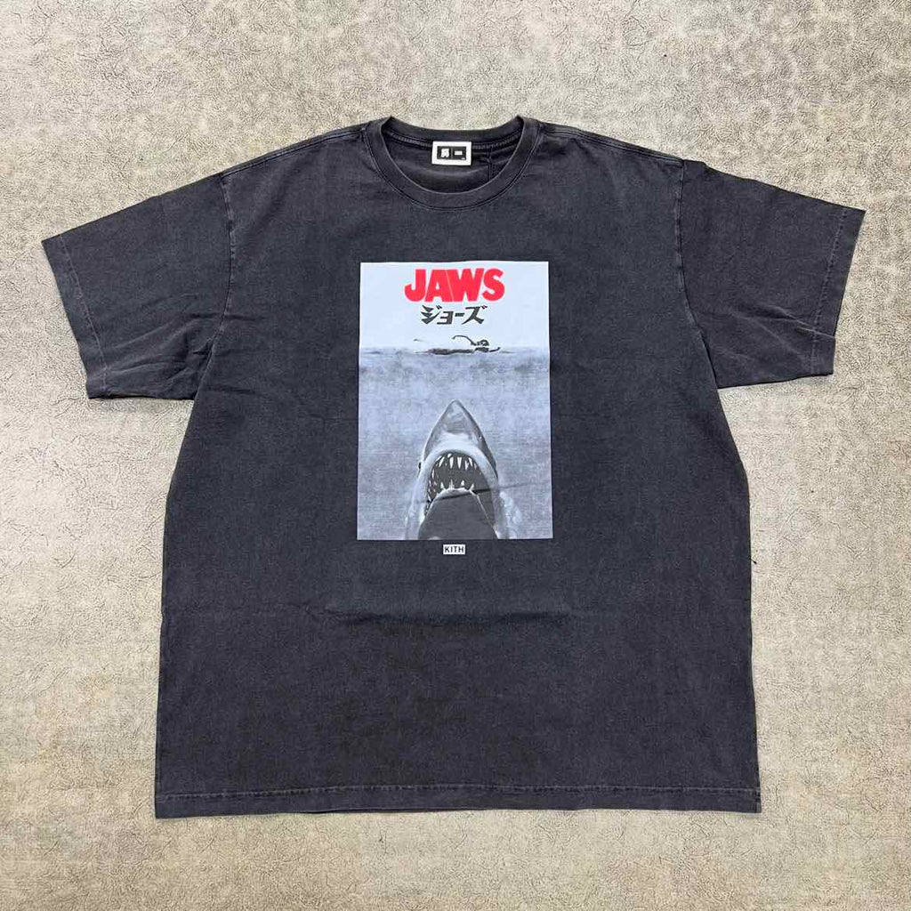 Kith T-Shirt "JAWS" Black New Size 2XL