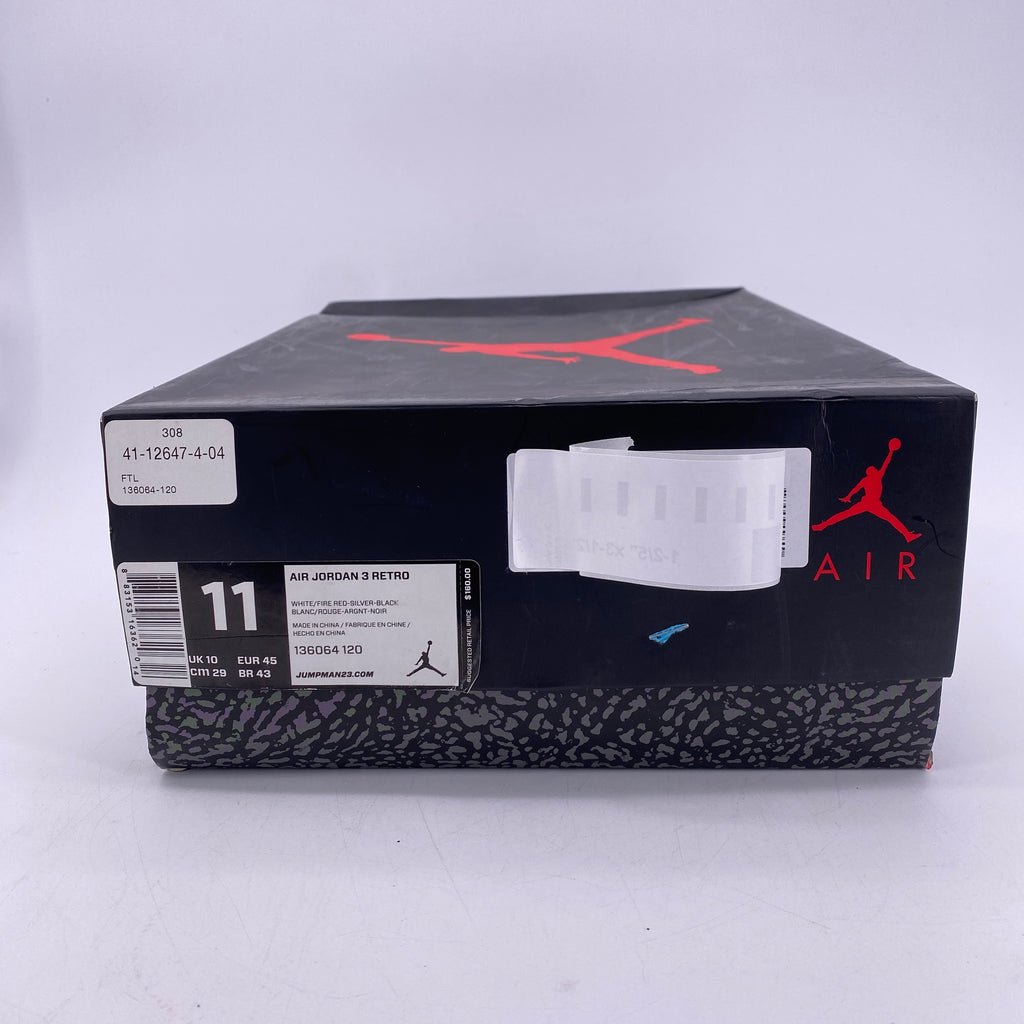 Air Jordan 3 Retro "Fire Red" 2013 Used Size 11