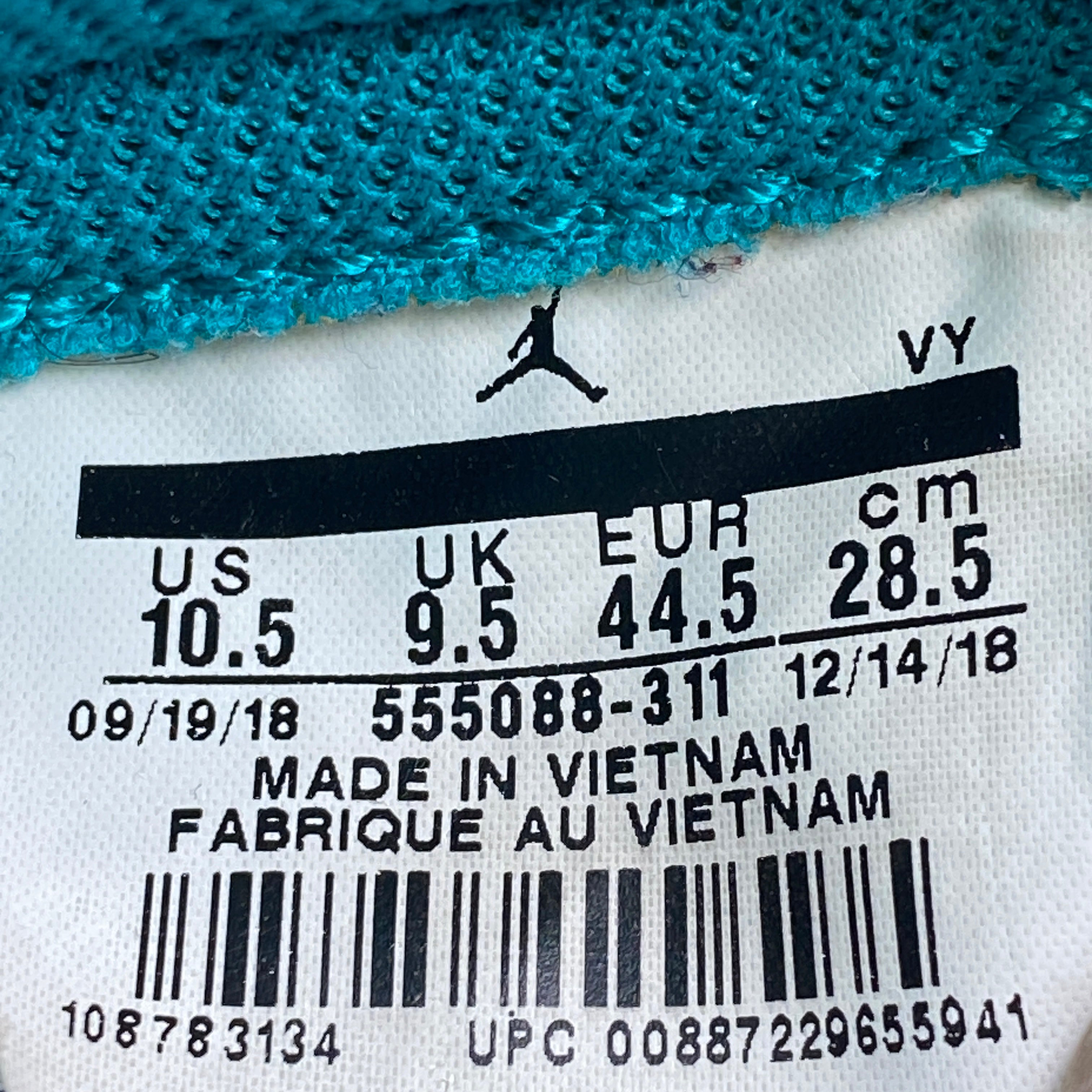 Air Jordan 1 Retro High OG &quot;Turbo Green&quot; 2018 Used Size 10.5