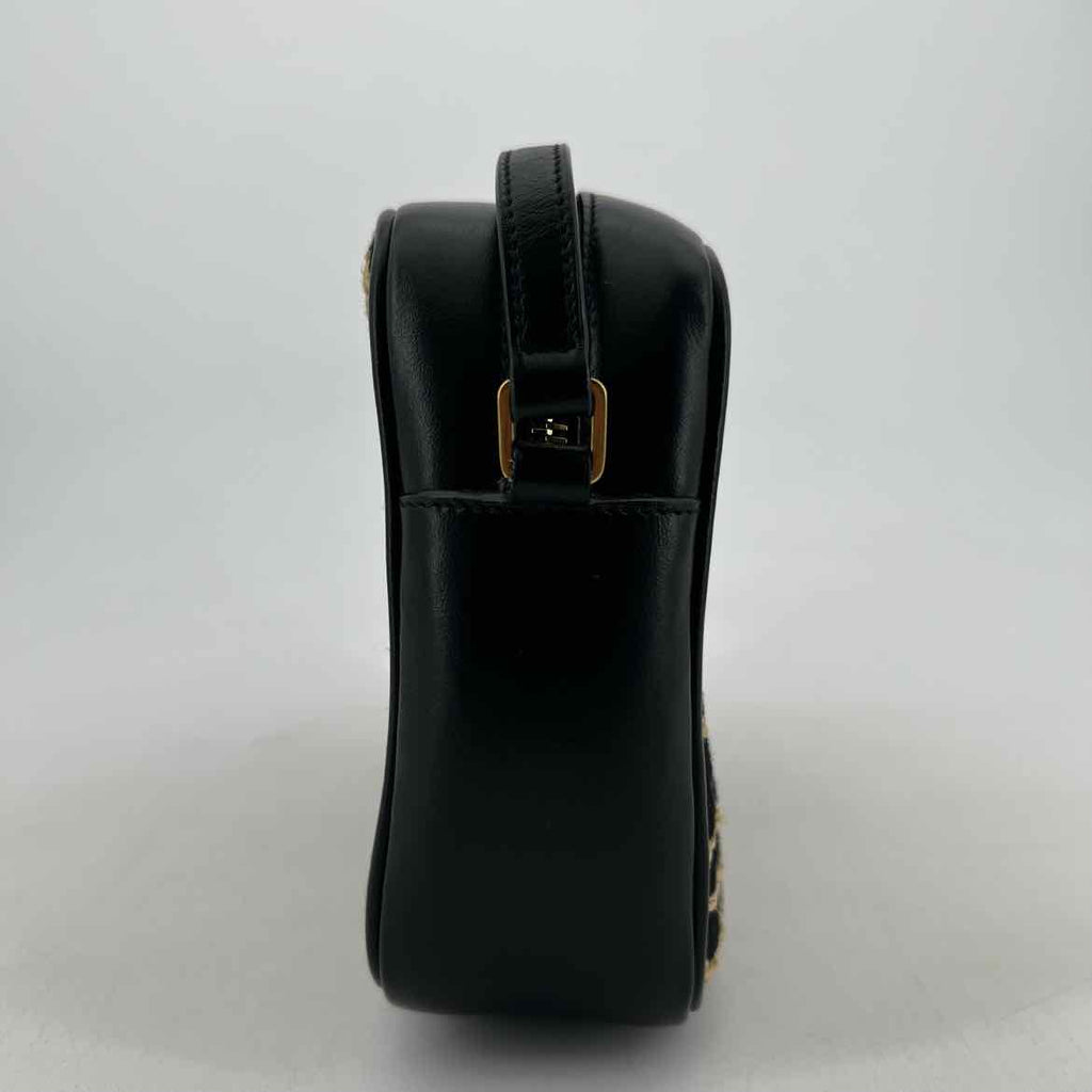 YSL Crossbody "LOU LEOPARD HEART" Used Beige Size OS