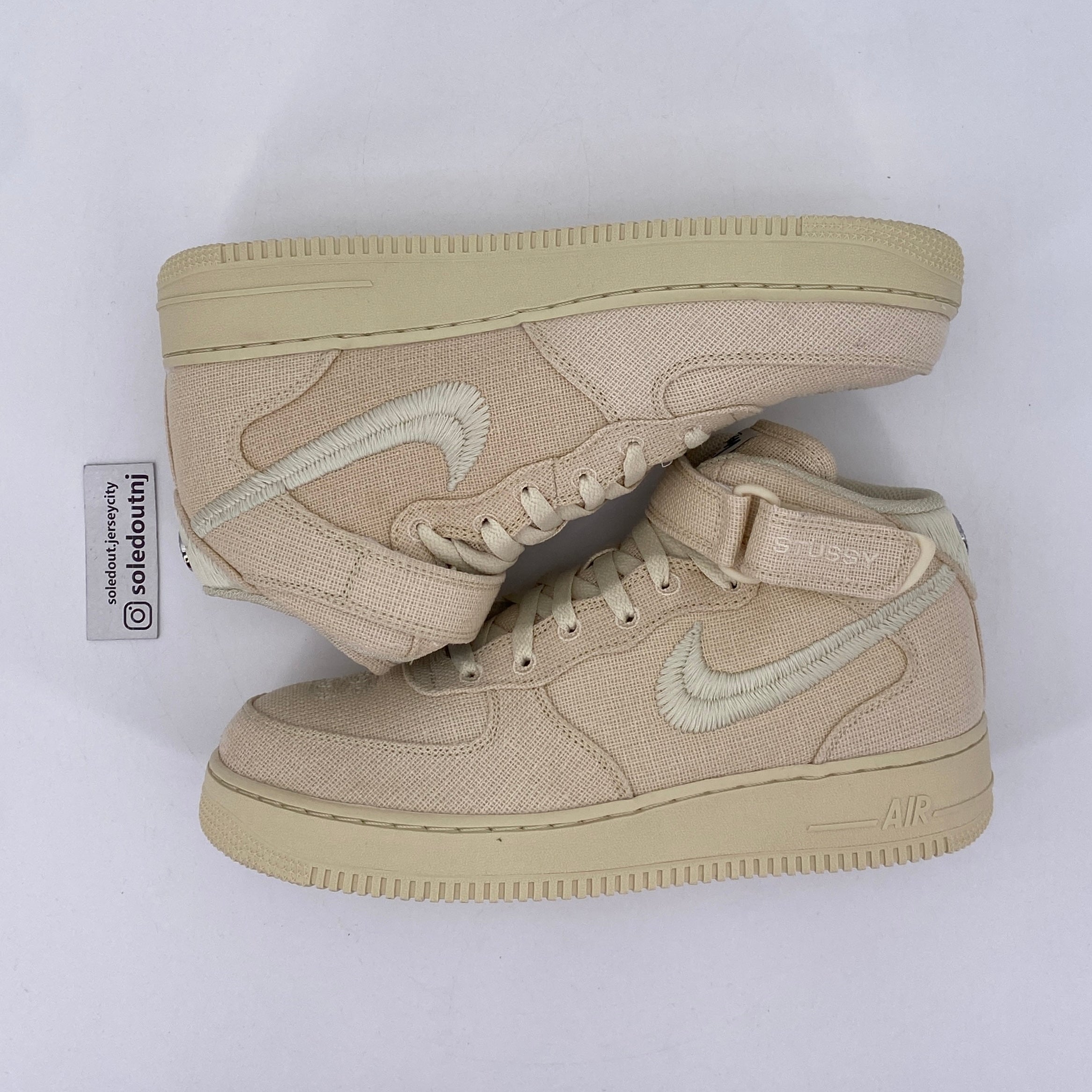 Nike Air Force 1 '07 Mid "Stussy Fossil" 2022 New Size 9.5