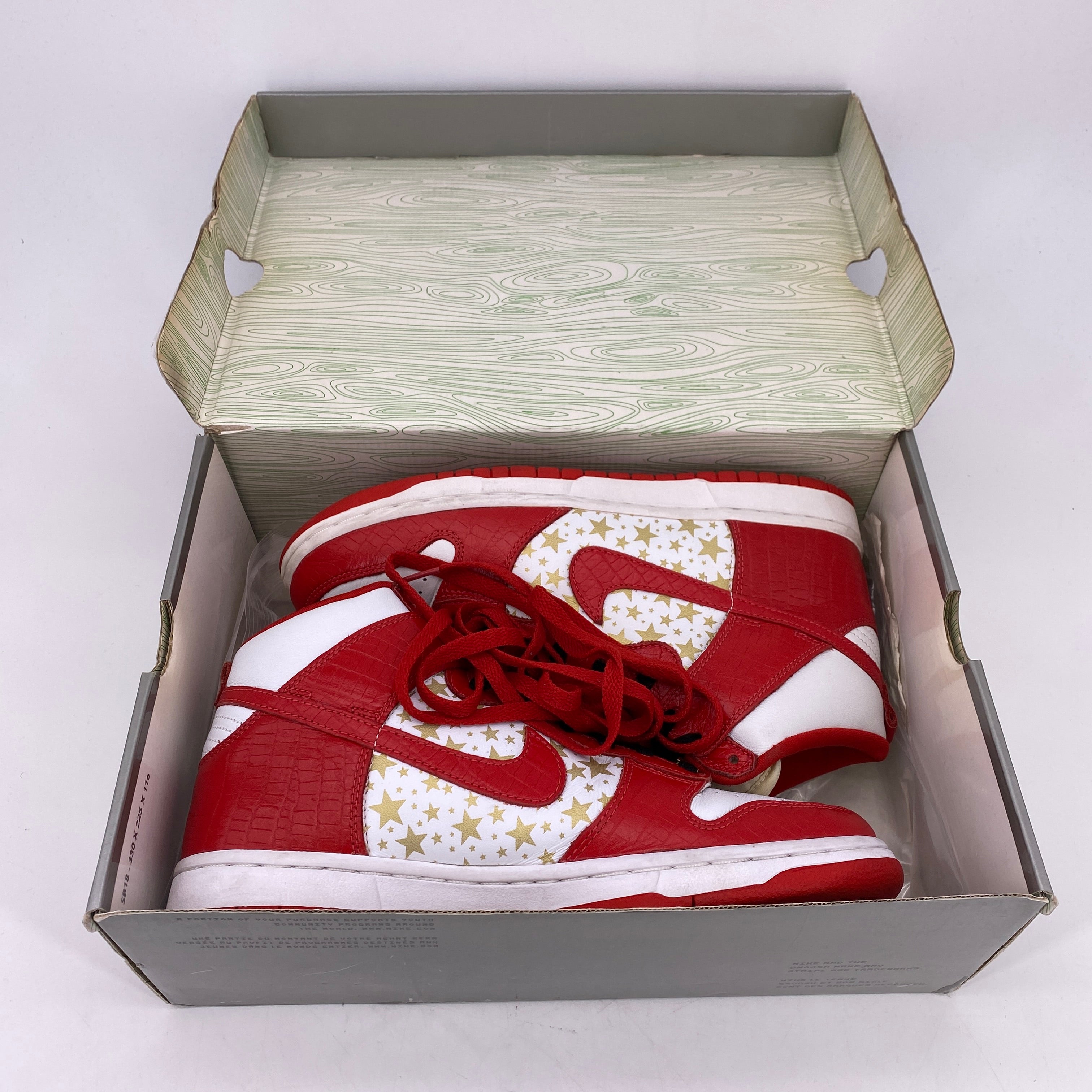 Nike SB Dunk High &quot;SUPREME RED&quot; 2003 Used Size 9