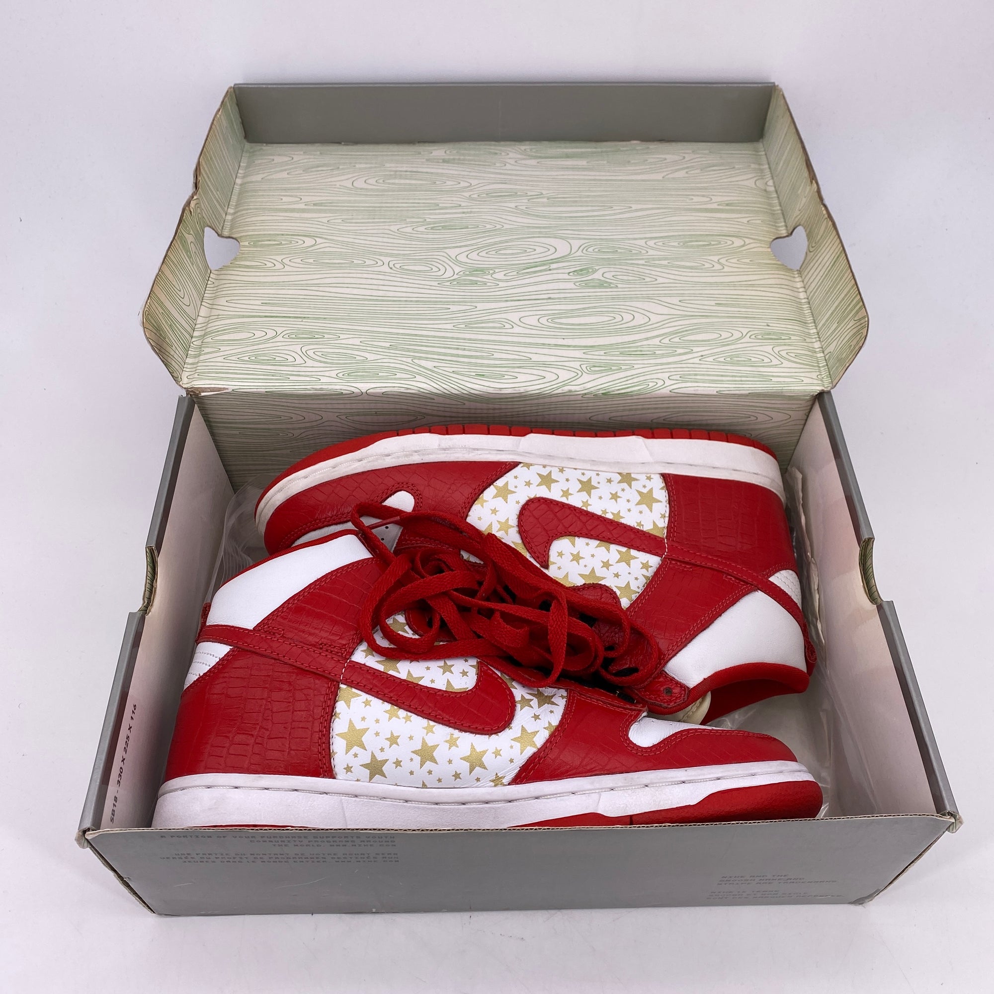 Nike SB Dunk High &quot;Supreme Red&quot; 2003 Used Size 9