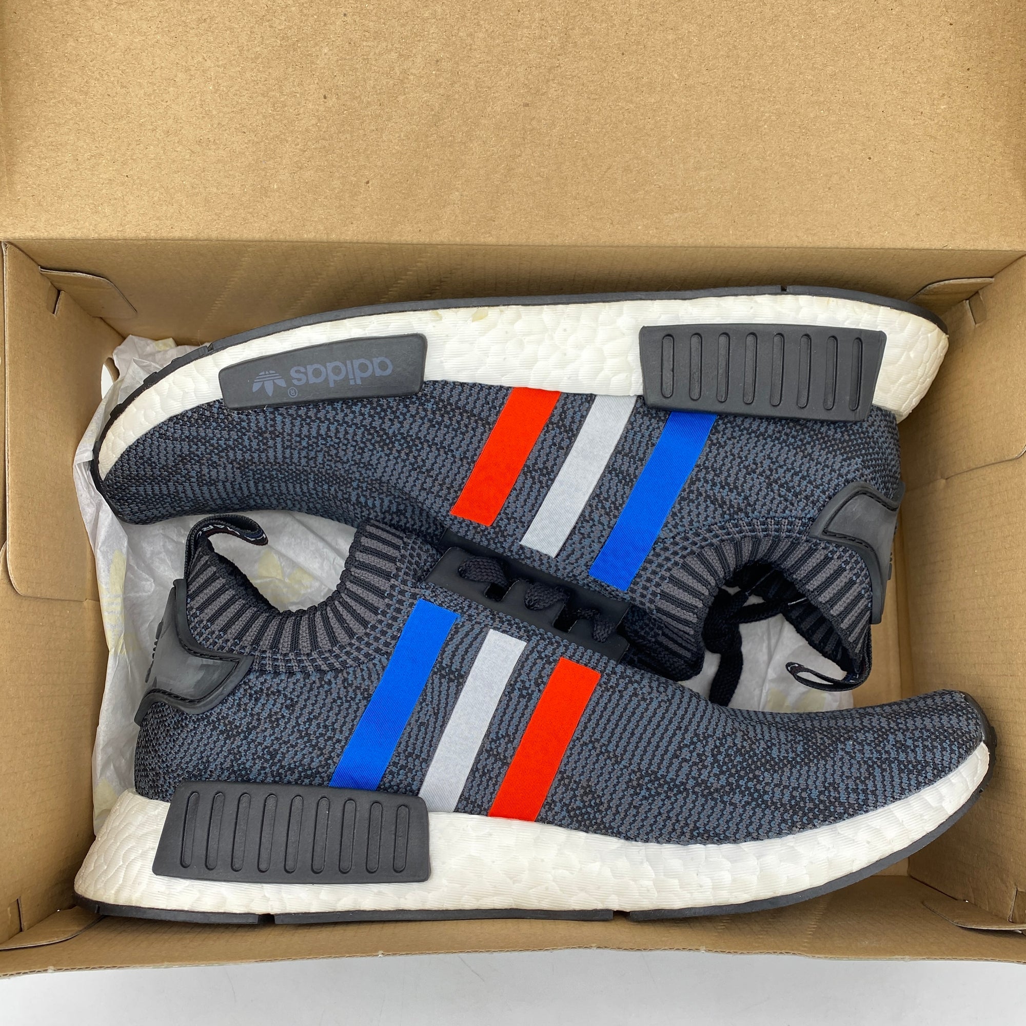 Adidas NMD R1 &quot;Tri Color Black&quot; 2016 Used Size 9