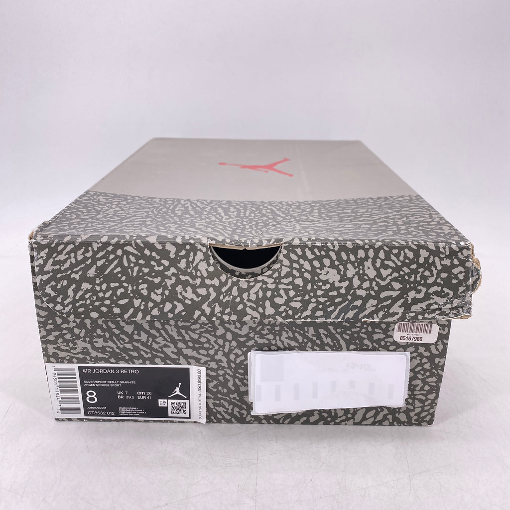 Air Jordan 3 Retro "Cool Grey" 2021 New Size 8