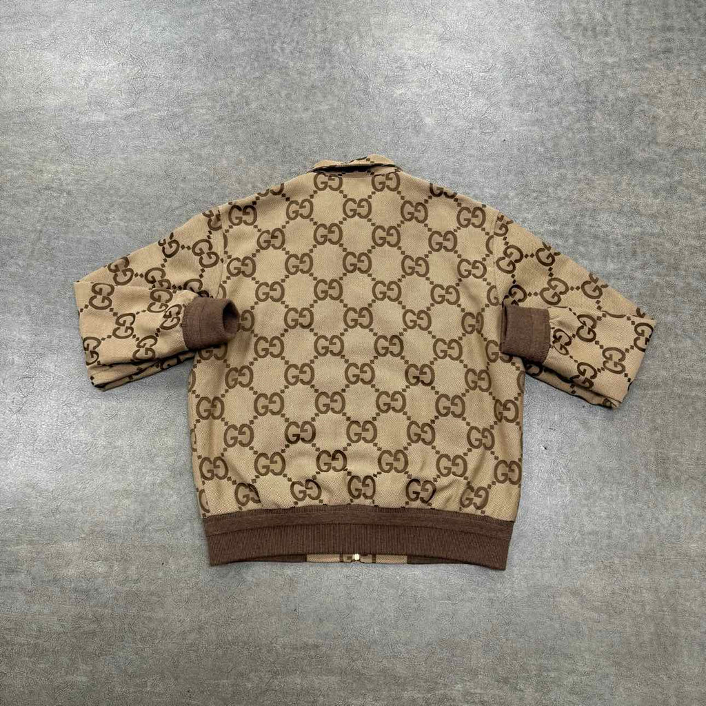 Gucci Jacket "CANVAS BOMBER" Beige New Size 52